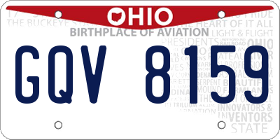 OH license plate GQV8159