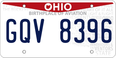 OH license plate GQV8396