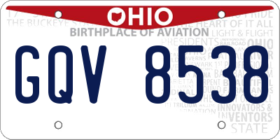 OH license plate GQV8538