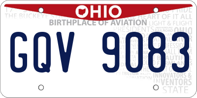 OH license plate GQV9083