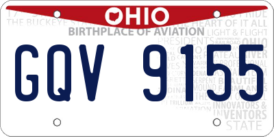 OH license plate GQV9155