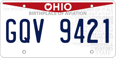 OH license plate GQV9421
