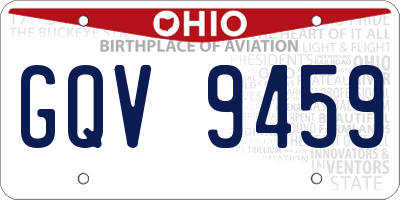 OH license plate GQV9459