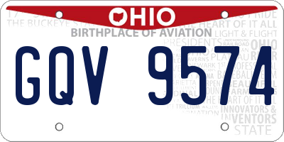 OH license plate GQV9574