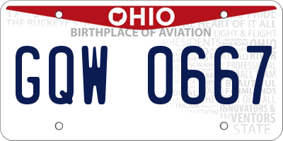 OH license plate GQW0667
