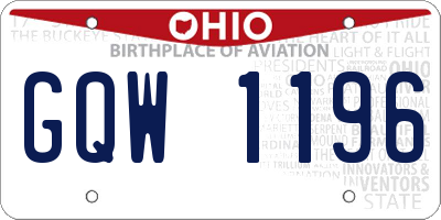 OH license plate GQW1196
