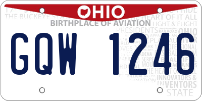 OH license plate GQW1246