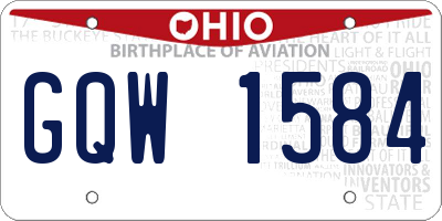 OH license plate GQW1584