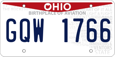 OH license plate GQW1766