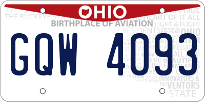 OH license plate GQW4093