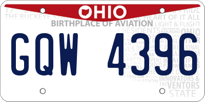 OH license plate GQW4396