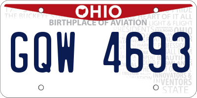 OH license plate GQW4693