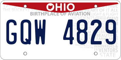 OH license plate GQW4829