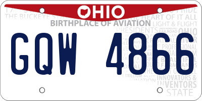 OH license plate GQW4866