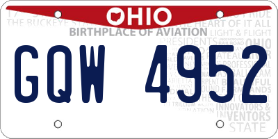 OH license plate GQW4952