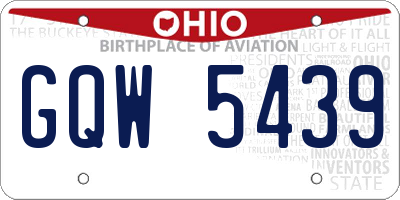 OH license plate GQW5439