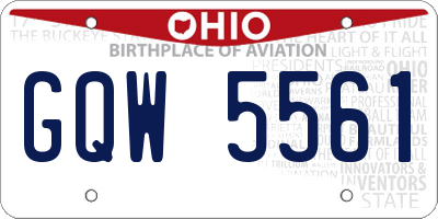 OH license plate GQW5561