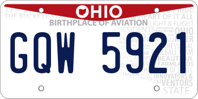 OH license plate GQW5921