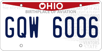 OH license plate GQW6006