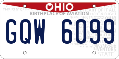 OH license plate GQW6099