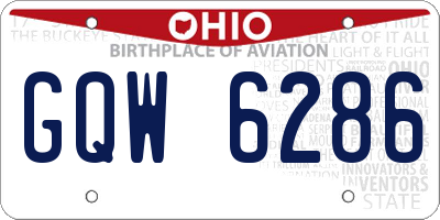 OH license plate GQW6286