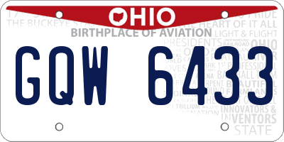 OH license plate GQW6433
