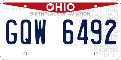 OH license plate GQW6492