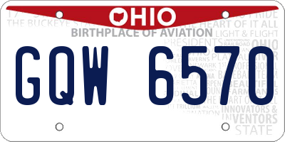OH license plate GQW6570