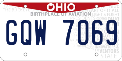 OH license plate GQW7069