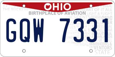 OH license plate GQW7331