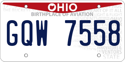 OH license plate GQW7558