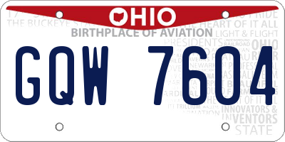 OH license plate GQW7604