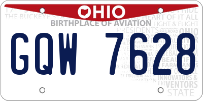 OH license plate GQW7628