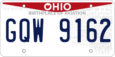 OH license plate GQW9162