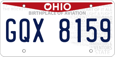 OH license plate GQX8159