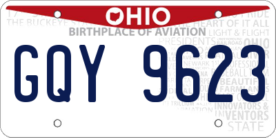 OH license plate GQY9623