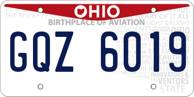 OH license plate GQZ6019
