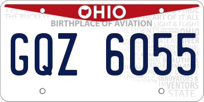 OH license plate GQZ6055