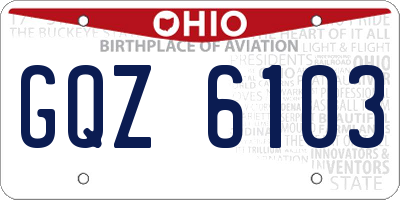 OH license plate GQZ6103