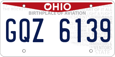 OH license plate GQZ6139