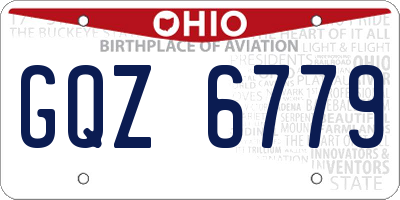 OH license plate GQZ6779
