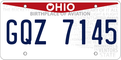 OH license plate GQZ7145