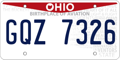 OH license plate GQZ7326