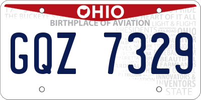 OH license plate GQZ7329