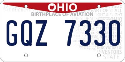 OH license plate GQZ7330