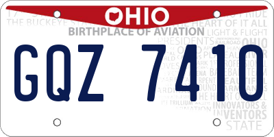 OH license plate GQZ7410