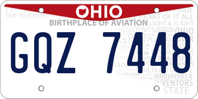 OH license plate GQZ7448