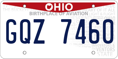 OH license plate GQZ7460