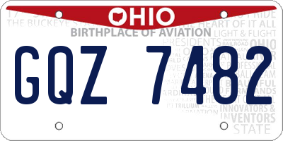 OH license plate GQZ7482