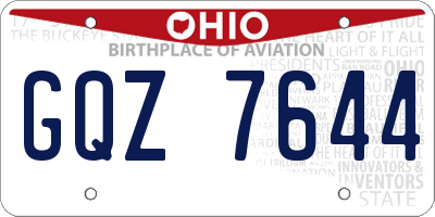 OH license plate GQZ7644
